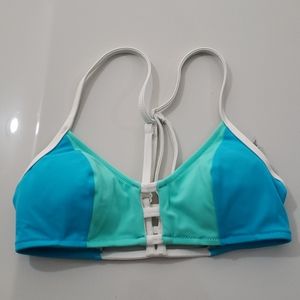 Victoria's Secret Pink Aqua Blue Swim Top Sz S